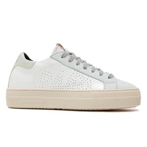 P448 Womens Thea Unicorn Sneakers Size 39 Iridescent White Leather Platform Shoe